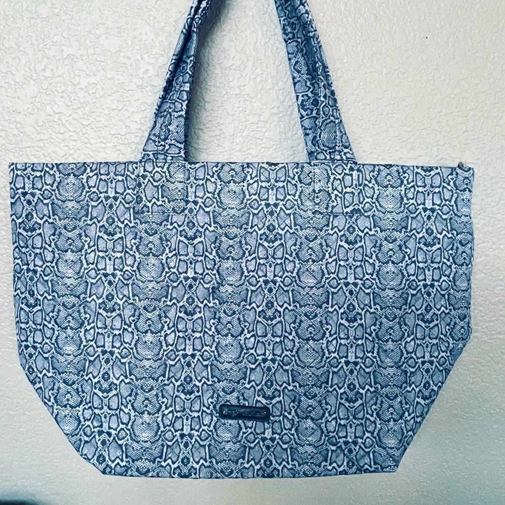 Simply Southern Gray Python Snake Tote Bag